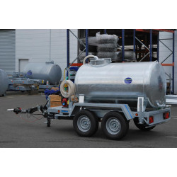 Remorque citerne à eau 2000 litres espaces verts - Routière 90km/h  - PTC 3,5 T