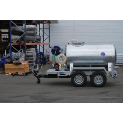 Remorque citerne à eau 2000 litres espaces verts - Routière 90km/h  - PTC 3,5 T