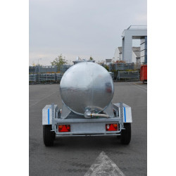 Remorque citerne à eau 2000 litres espaces verts - Routière 90km/h  - PTC 3,5 T