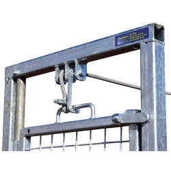 Porte guillotine aller-retour pour ovins