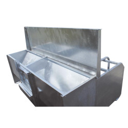 Nourrisseur sélectif 265 L avec simple parc pour agneaux Nourrisseur sélectif 265 L avec simple parc pour agneaux