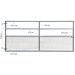 Barrière ovins fixe semi-grillagée 3 m