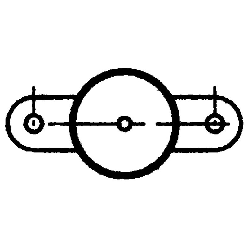Poteau 2 directions vis à vis - Ø 102 mm - à sceller
