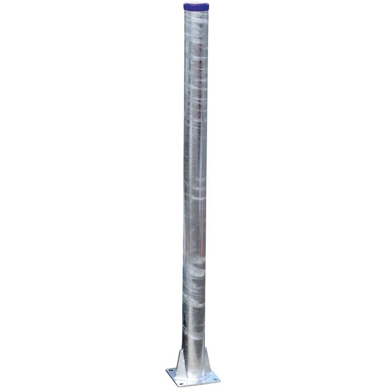 Poteau nu renforcé sur platine Ø 102 mm - H. 1,68 m - Epais. 5 mm
