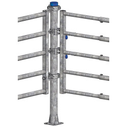 1/2 Bride "EASYLOCK" simple pour poteau Ø 102 mm