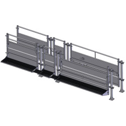 Module couloir de contention avec poteaux sur platine